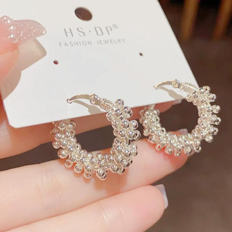 Wholesale Metal Ball Wrapped Copper Earrings